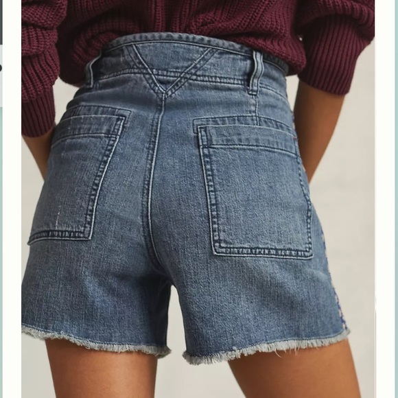 Anthropologie NWT Pilcro The Wanderer Denim Shorts Size 25 but fits 26 - Picture 3 of 9